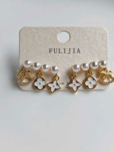 Charming Pearl &amp; Charm Dangle Earrings