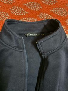 Men's Navy Zip-Up Track Jacket