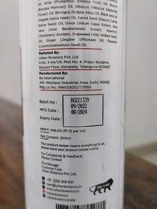Urban Botanics Onion Black Seed Hair Oil