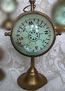 Vintage Brass Desk Compass