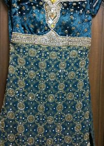 Emerald Green Embroidered Anarkali