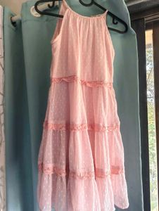 Pink Tiered Lace Girl's Dress from AND