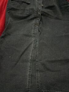 Trendy Denim Button-Front Midi Skirt