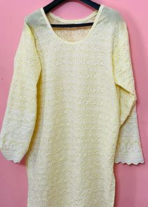 Sale ❗️Yellow Chikankari Kurti