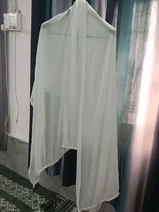 Elegant White Sheer Dupatta Scarf