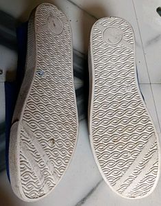 Blue Canvas Slip-On Shoes