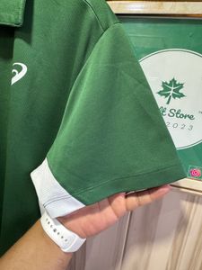 ASICS Green White DriFit Polo T-Shirt