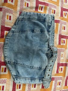 Stylish Denim tube top with Belt