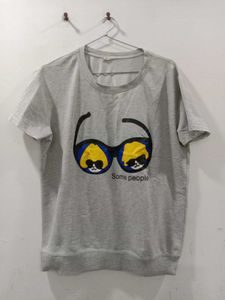 Grey Graphic Print T-Shirt