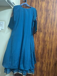 Teal Kurta with Embroidery