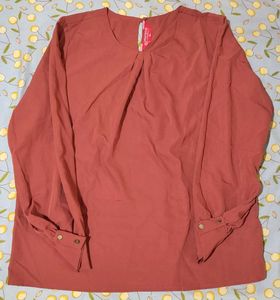 Mirana Rust Formal Top for Women – Size XL