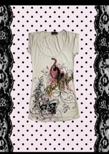 Y2K Baby Phat scoop neck fitted tee