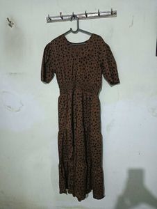 Brown Polka Dot Dress