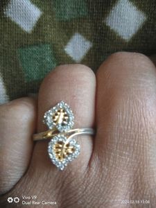 Gold &amp; Diamond Accent Heart Ring