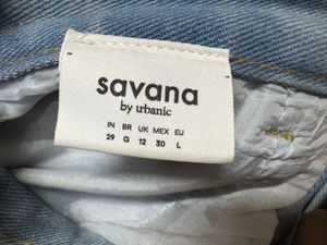 SAVANA Light Wash Denim Shorts