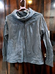 Gray Knitted Hoodie