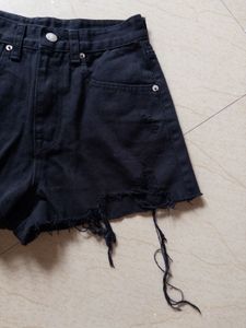 Zara dupe Black Denim shorts for women