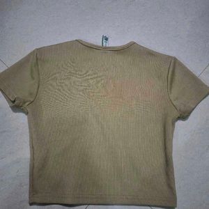 Ribbed Knit Cropped Top