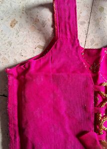 Pink Girls Lehenga Choli Set