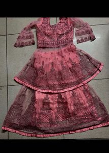 Pink Embellished Lehenga Choli Set