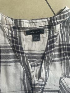 Checked Shirt Top