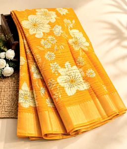 New Dola Silk Saree With Attached Blouse Piece