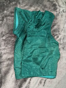 Elegant Green Readymade Saree Blouse