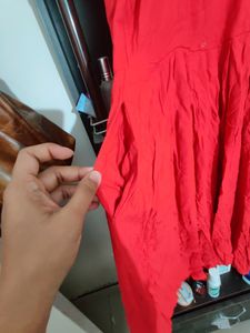 Unused Red Button Up Dress