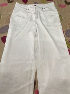 Stylish White Wide-Leg Pants