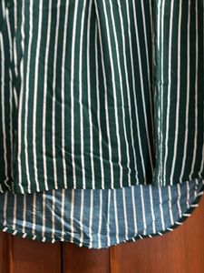 H&amp;M Bottle Green Striped Top