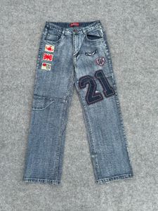 Stylish Patchwork Denim Jeans