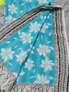 Beautiful Blue Floral Saree