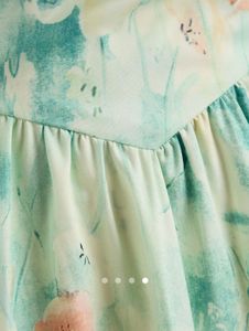 Flowy Puffed Sleeve Floral Print Dress