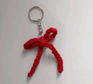 Cute Bow Keychains - Pink &amp; Red Set