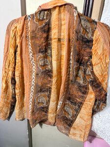 Bohemian Print Button-Down Blouse
