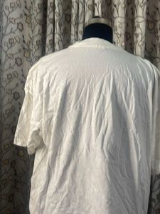 Avon Basic White V-Neck T-Shirt