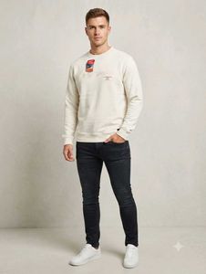 Men's Cream Crewneck Sweatshirt