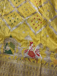 Vibrant Yellow Silk Saree