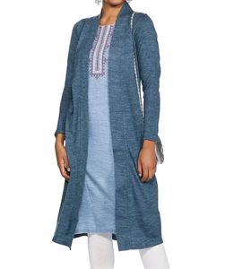Abof Women Wool Solid Open Shrug