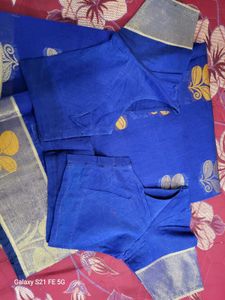Chanderi Saree Paired With 36 Size Blouse