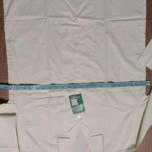New Men’s Cream Shirt | Full Sleeve | With Tag