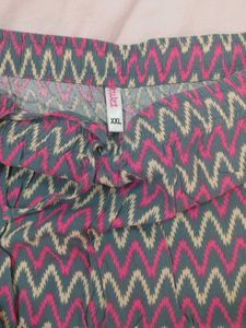 Colorful Zigzag Print Palazzo Pants