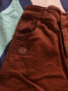 Brown Casual Pants