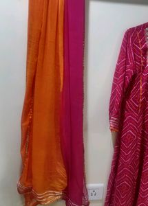 Magenta Pink Anarkali Set