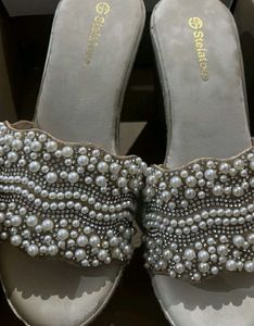 Embellished Wedge Sandals