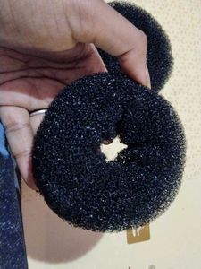 Black Hair Donut Bun Maker Set