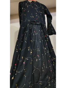Embroidered Kurta Set with Flared Sleeves