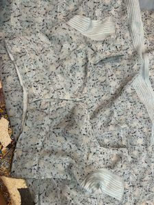 Elegant Grey Floral Saree and Blouse