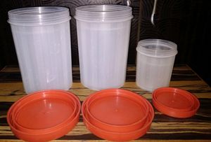 Set Of 6 Plastic Containers