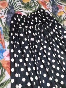 Polka Dot Midi Skirt